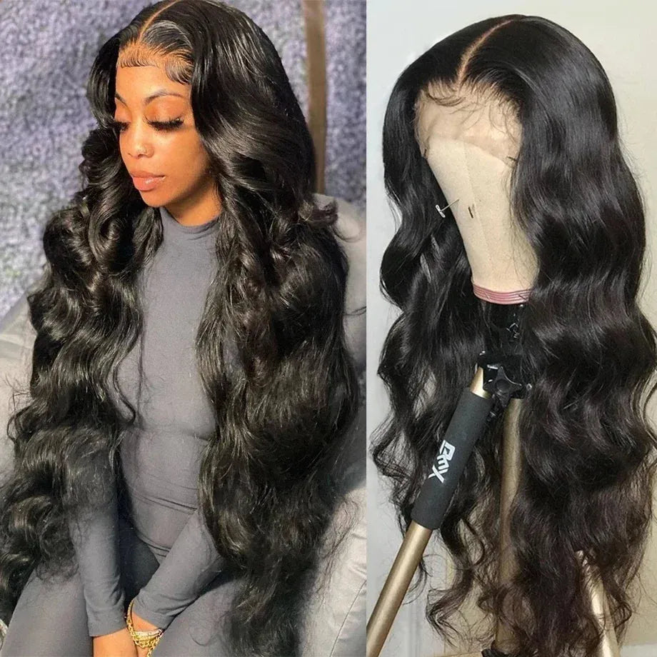 Silke’ 28 inch body wave lace front wig – HD lace, pre-plucked virgin hair wig with natural body wave texture