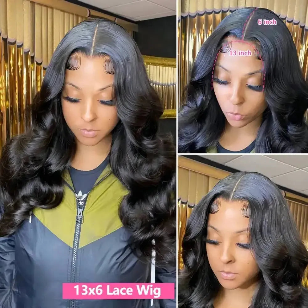 Silke’ 28 inch body wave lace front wig – HD lace, pre-plucked virgin hair wig with natural body wave texture