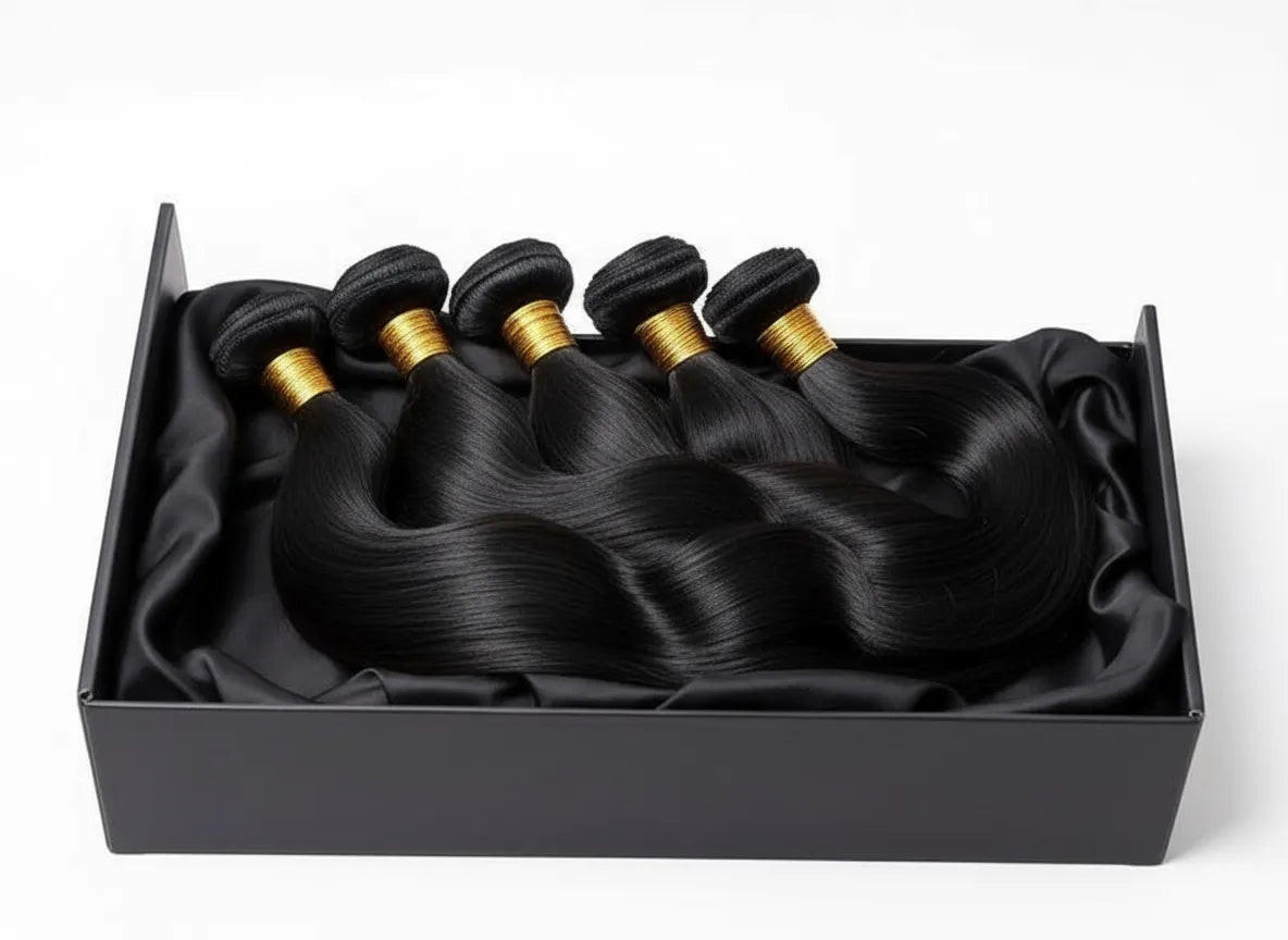 Silke’ 5-bundle diva kit – ultra-volume raw virgin hair extensions, premium long-length bundles for 36–40 inch installs