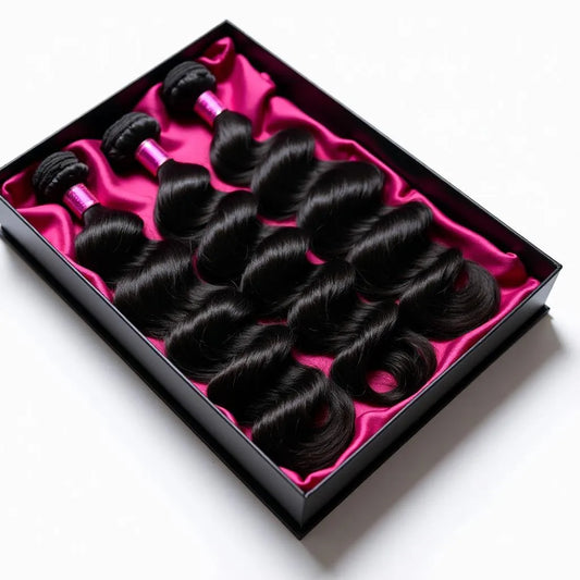 Silke’ signature luxury mink loose wave bundles – mason jar sealed, pre-washed virgin hair extensions with hydrated shine