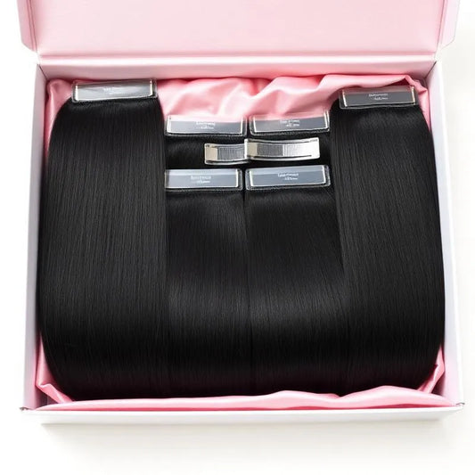 Silke’ luxury tape-in hair extensions – pre-washed virgin hair tape-ins for invisible, seamless blending and long-lasting installs